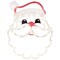 Impact Innovations 18" Lighted Santa Claus Face Christmas Window Silhouette Decoration, Red